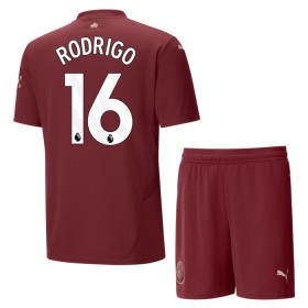 Camiseta de fútbol Manchester City Rodrigo 16 Niño 3ª equipación 2024-25